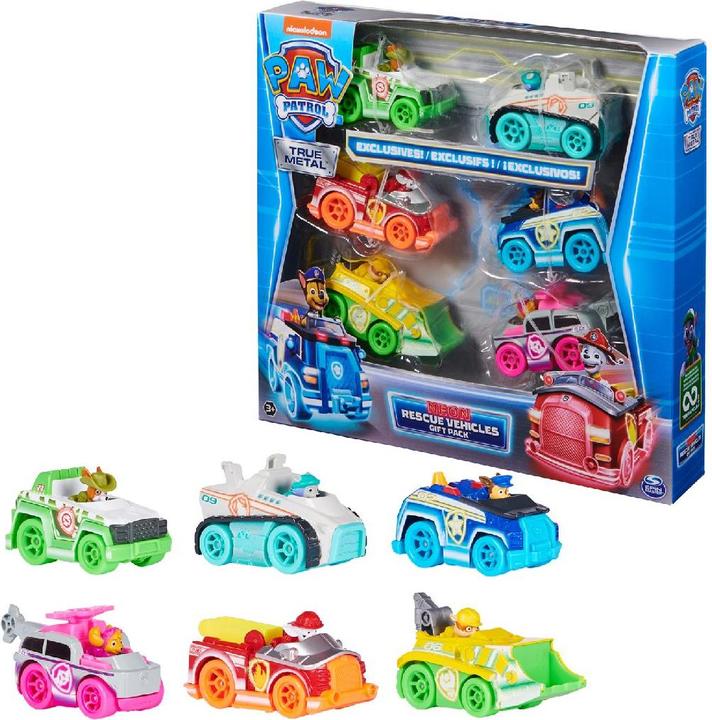 Actual product image Paw Patrol PAW True Metal 6-Pack (Neon)