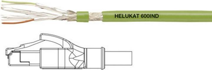 Helukabel 806620 RJ45 network cable, patch cable CAT 6a S/FTP 2.00 m Green PUR-Man (S/FTP, CAT6a, 2 m)