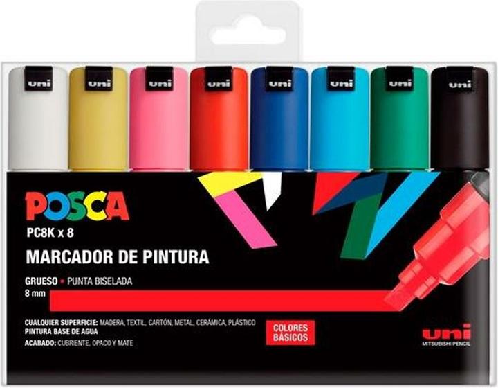 Produktbild Posca Marker-Set PC-8K 8 Stücke Bunt (Mehrfarbig, 8 mm, 8 x)
