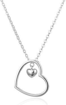 Agato Delicate silver necklace Heart AGS1572/47