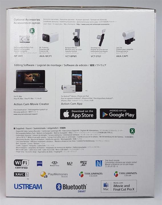 Actual product image Sony FDR-X3000R incl. finger grip (30p, Wi-Fi, Bluetooth)