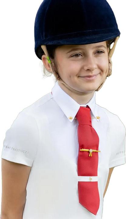 Actual product image Supreme Products Childrens/Kids Champion Show Rider Button Short-Sleeved Competition Shirt (104)