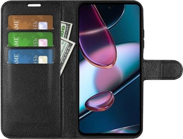 Actual product image MU Classic Litchi Leather Bookcover Series (Motorola Edge 30)