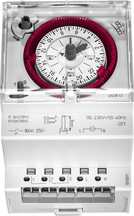 Image du produit Elbro Interrupteur horaire AMD talento 211 1-0-Timer plombable avec bornes enfichables