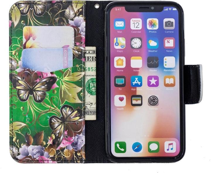Immagine prodotto Cover-Discount Custodia per cellulare in pelle effetto glitter (Apple iPhone X, Apple iPhone XS)