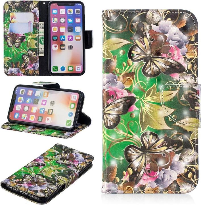 Immagine prodotto Cover-Discount Custodia per cellulare in pelle effetto glitter (Apple iPhone X, Apple iPhone XS)