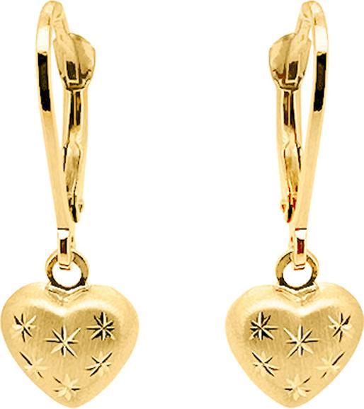 JGZ Creolen Herz & Sterne (18 Karat Gold 750)