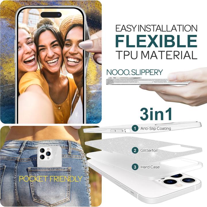 Image du produit Nalia Étui à paillettes (Apple iPhone 15 Pro)