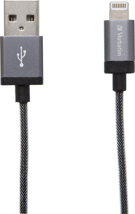 Actual product image Verbatim Lightning cable - space gray - (0.30 m, USB 2.0)