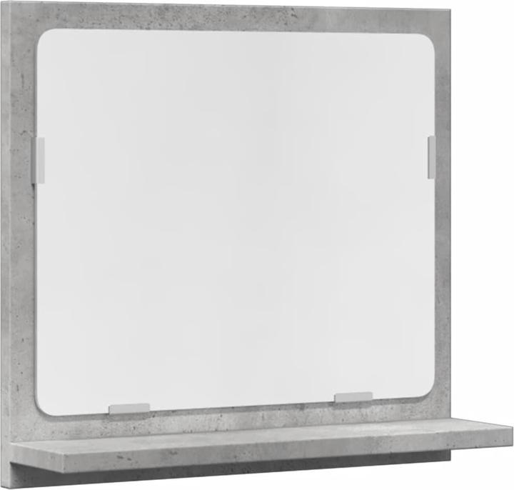 Actual product image VidaXL Badspiegel Wandspiegel Badezimmerspiegel Spiegel mit Ablage Betongrau (40 x 37 cm)