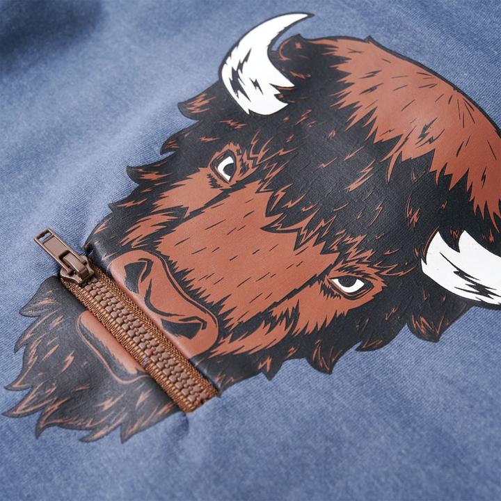Image du produit VidaXL Sweat à capuche enfant Bleu Mélange 104,Matériau : 95 (104)