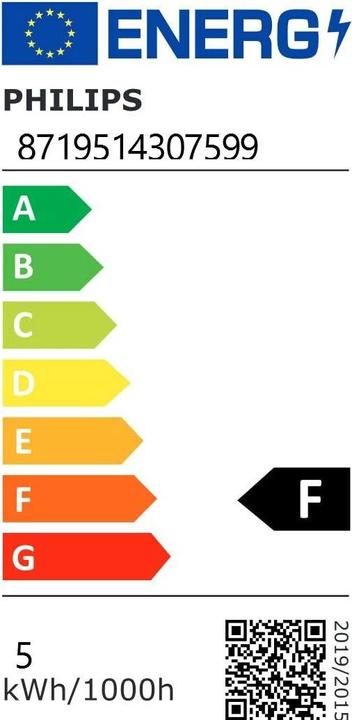 Energy Label Philips Professional CorePro (GU5.3, 4.40 W, 345 lm, 5 x, F)