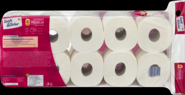 Immagine prodotto dm Sanft&Sicher Carta igienica Premium a 4 veli (10x200 fogli) (10 x)