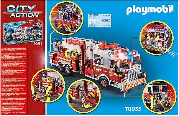 Produktbild Playmobil Feuerwehr-Fahrzeug: US Tower Ladder (70935, Playmobil City Action)