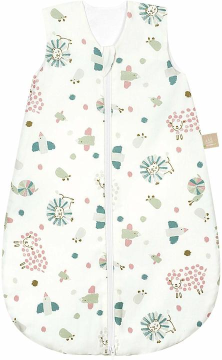 Actual product image Odenwälder Baby summer sleeping bag unpadded Wildlife Green size 90 (90 cm, 0.5 TOG)