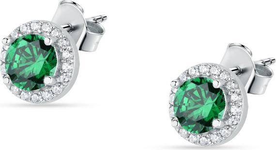 Productafbeelding La Petite Story Elegante zilveren oorbellen met groene zirkonia's Zilver LPS01AWV03 (925 zilver)
