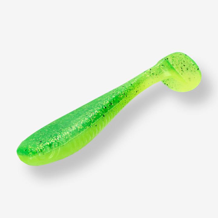 Actual product image Caperlan Gummiköder Yubari Fatshad mit Lockstoff neongrün (15 cm)