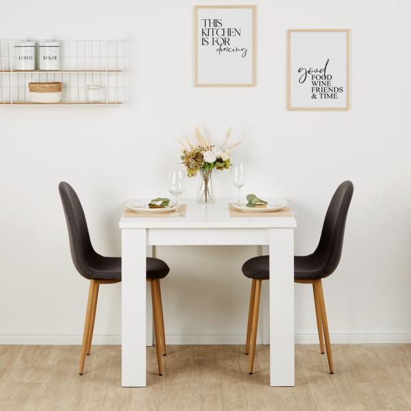 Image du produit Homestyle4u Ensemble de salle à manger avec table et chaises (80 x 80 x 75 cm)