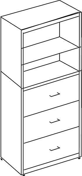 Actual product image Mauser Cabinet combination with suspension file drawers (80 x 43 x 195.5 cm)