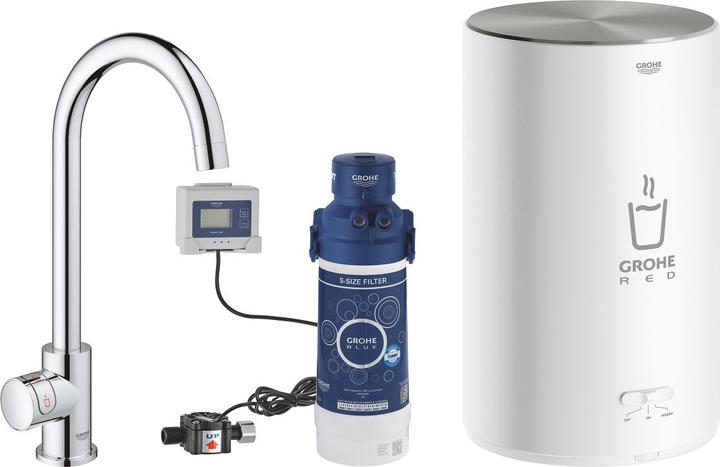 Productafbeelding Grohe Keukenkraan met filterfunctie en kokend heet water GROHE Red Mono chroom glanzend 30085001
