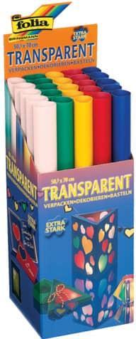 Produktbild Folia Transparentpapier EXTRA STARK farbsortiert 115 g/qm 25 Rolle (115 g/m²)