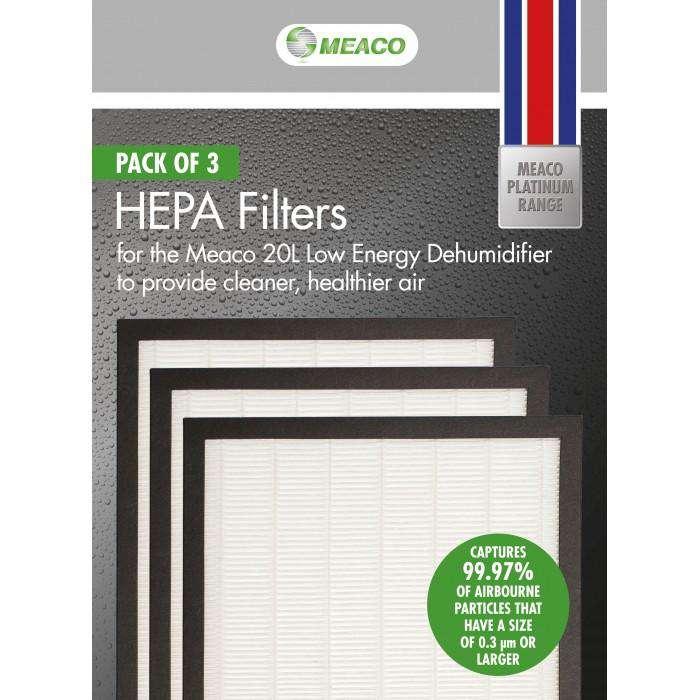 Image du produit Meaco Filtre HEPA 3-pack de 20L Low Energy (3 x)