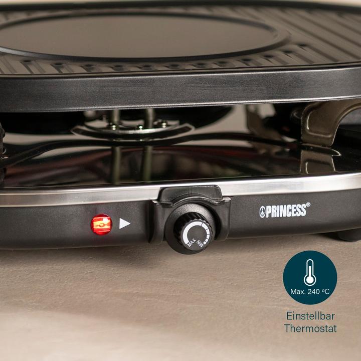 Actual product image Princess 162700 Raclette 8 Oval Grill Party