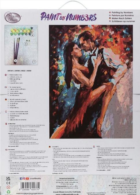 Immagine prodotto Craft Buddy Paint by Numbers "Kiss in Melody" 30 x 40 cm