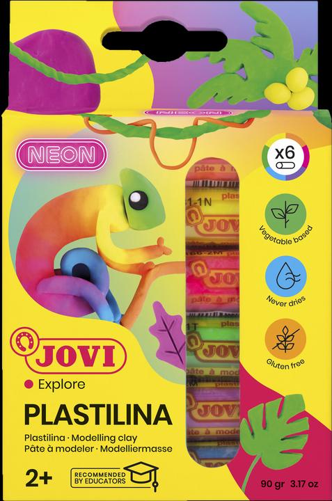 Image du produit Jovi Pâte à modeler PLASTILINA couleurs assorties 6 couleurs 15,0 g chacune