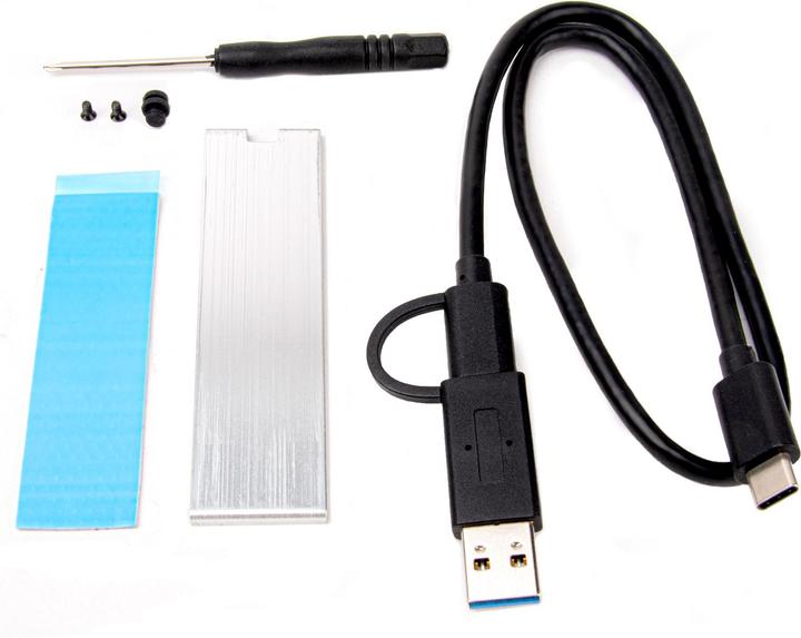 Immagine prodotto Silverstone Tecnologia SST-MS13 - Custodia USB-C 3.2 Gen2 10 Gbps NVMe / SATA M.2 SSD RGB, 71175, Sc (M.2 2230)