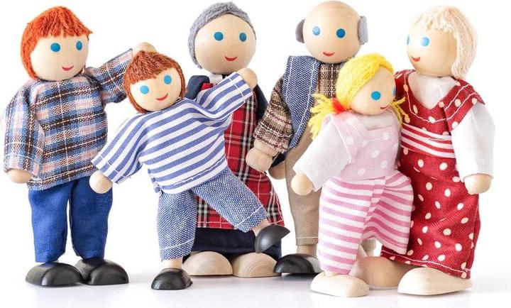 Produktbild Woody Puppen für Puppenhaus - Bauernfamilie, 6-tlg.