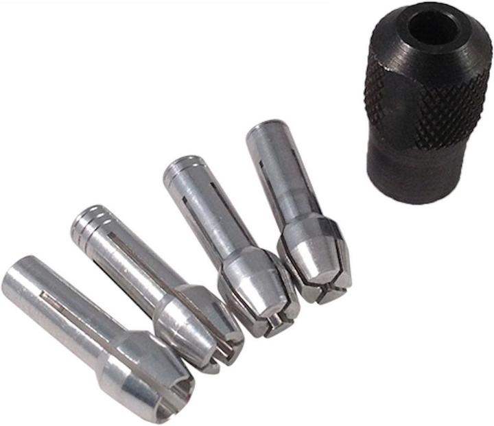 Produktbild Dremel Spannzangen-Set (Spannmutter, Spannzangen 0,8 / 1,6 / 2,4 / 3,2 mm) (5 Stück)
