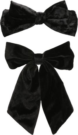 Trisa Fashion Barrette mit Samtschleife schwarz