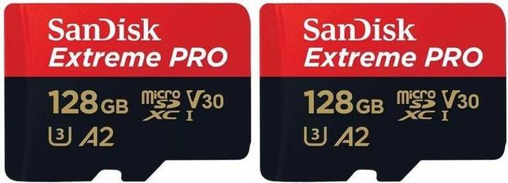 Actual product image SanDisk Extreme PRO UHS-I V30 (128 GB, microSDXC, U3, UHS-I)