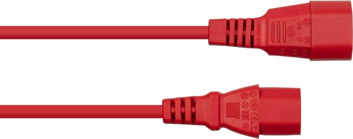 Image du produit Kabelmeister Rallonge pour appareils froids, prise mâle C14 à prise femelle C13, rouge, 1,00mmÂ². (5 m, C14, C13)
