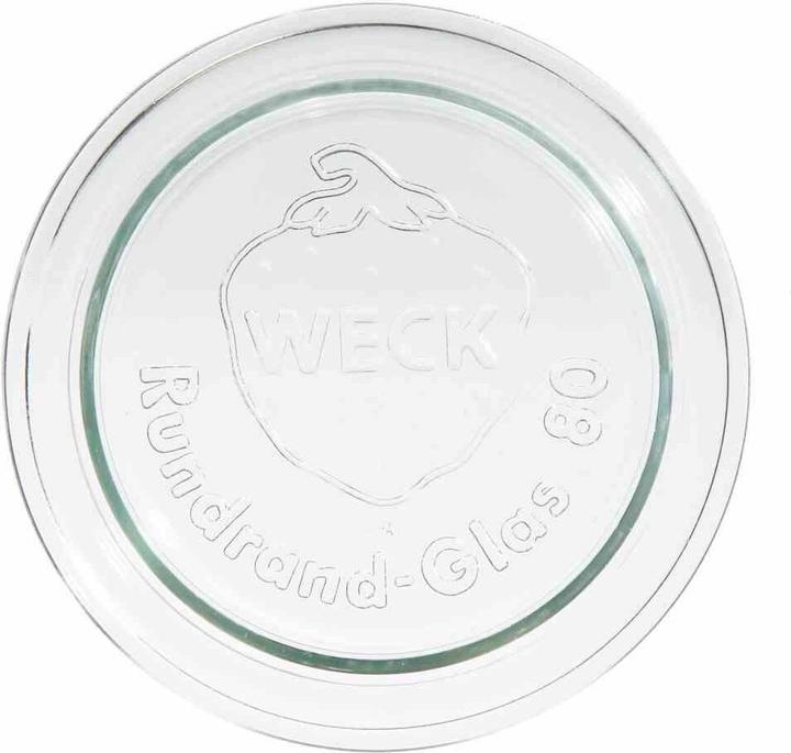 Image du produit Weck Couvercle en verre à bord rond Monde de la conserve, Ø 80 mm, 1 pièce (1 pcs, 1 l)
