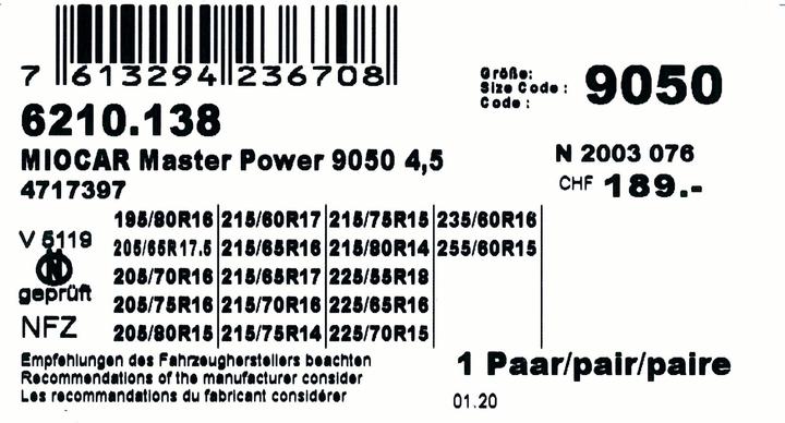Image du produit Miocar Schneekette Master-Power 9050