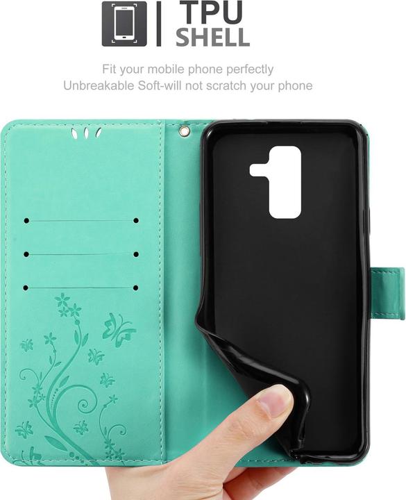 Produktbild Cadorabo Flower Book Cover (Samsung Galaxy A6+)