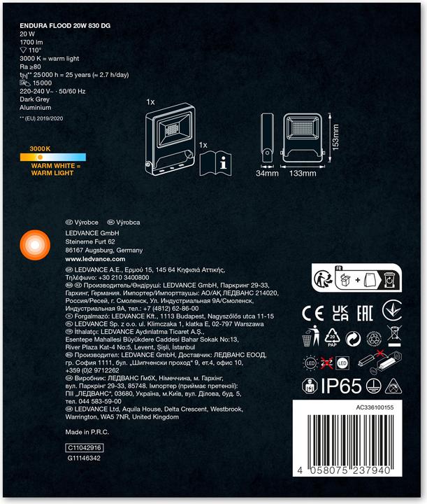 Produktbild Ledvance Endura Flood (1700 lm, IP65)