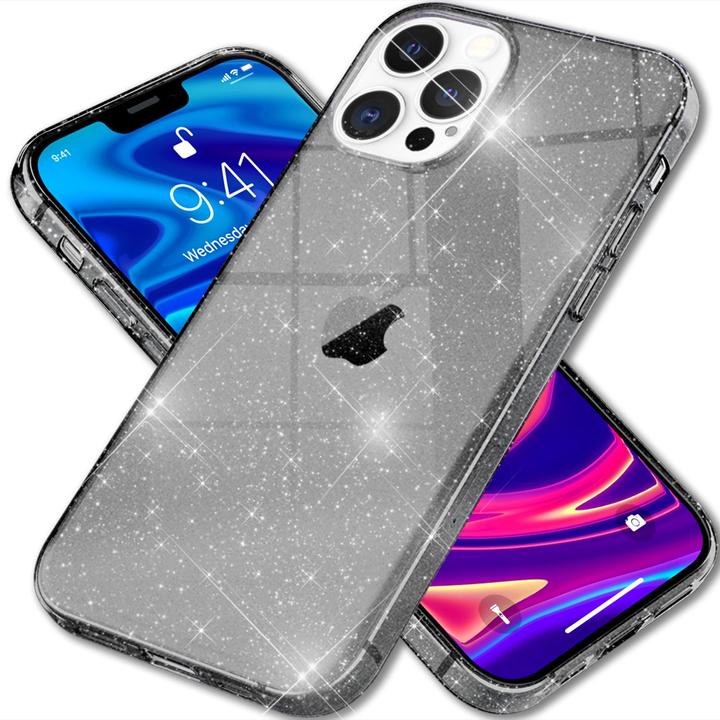 Produktbild Nalia Klare Glitzer Silikon Hülle (Apple iPhone 13 Pro Max)