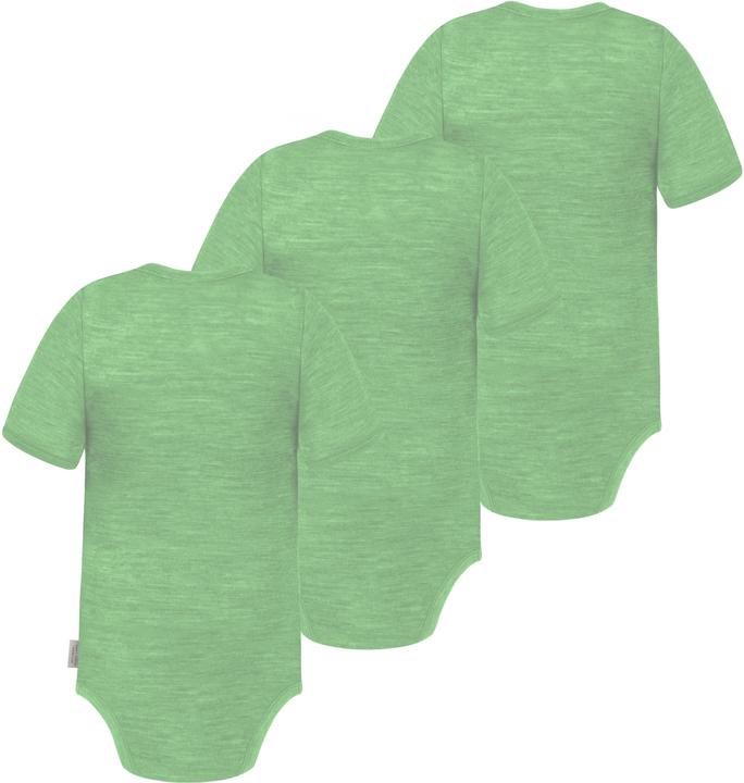 Actual product image Normani Set of 3 baby merino bodysuit short sleeves "Tauranga" - 9287 (74)