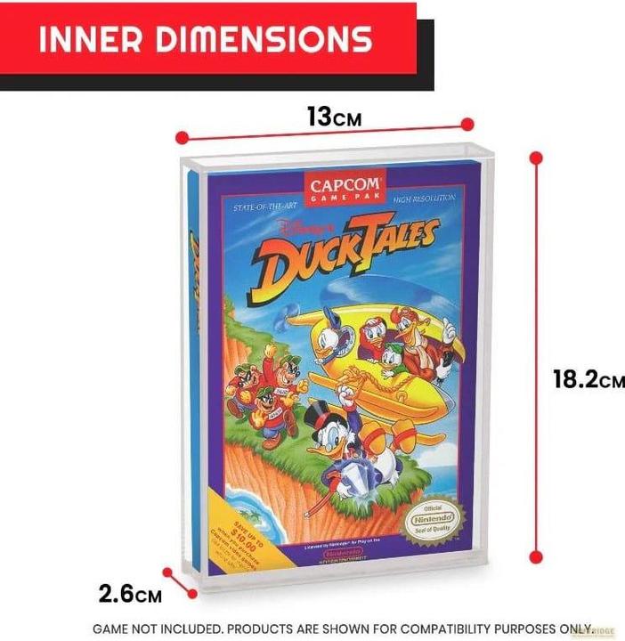 Actual product image Evoretro Acrylic case 2-pack for NES games (DSi XL)