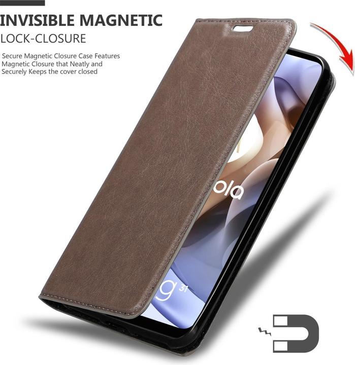 Productafbeelding Cadorabo Boek Invis. Magnetisch deksel (Motorola Moto G41, Motorola Moto G31)