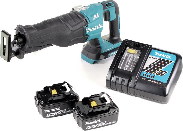 Image du produit Makita DJR 360 RT Scie sabre sans fil 36V ( 2x18V ) + 2x Batteries 5,0 Ah + Chargeur