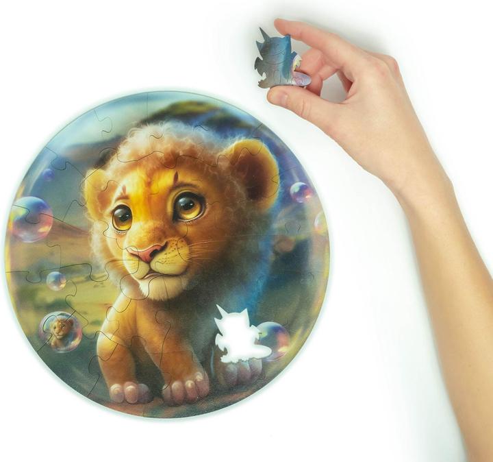 Immagine prodotto Unidragon Bubblezz lion (30 pezzi) - puzzle in legno per bambini (30 pezzi)