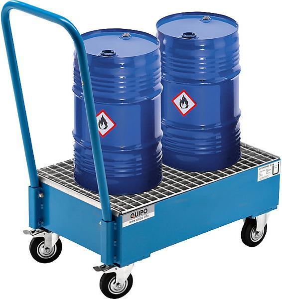 Image du produit eurokraft basic Bac de rétention mobile en tôle d'acier (320 kg)