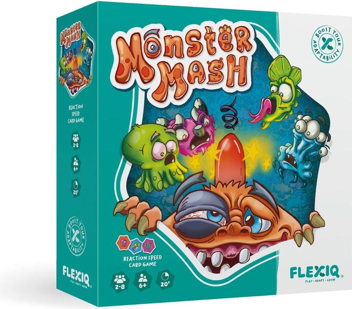 Immagine prodotto FlexiQ Gioco da tavolo con dadi e carte 'Mostri' 112038 da 6+ anni (Francese, Tedesco, Inglese, Italiano)