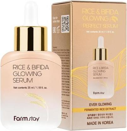 Actual product image Farm Stay FARMSTAY Rice & Bifida Glowing Serum rozświetlające serum z fermentami i Ryżem 35ml (35 ml)