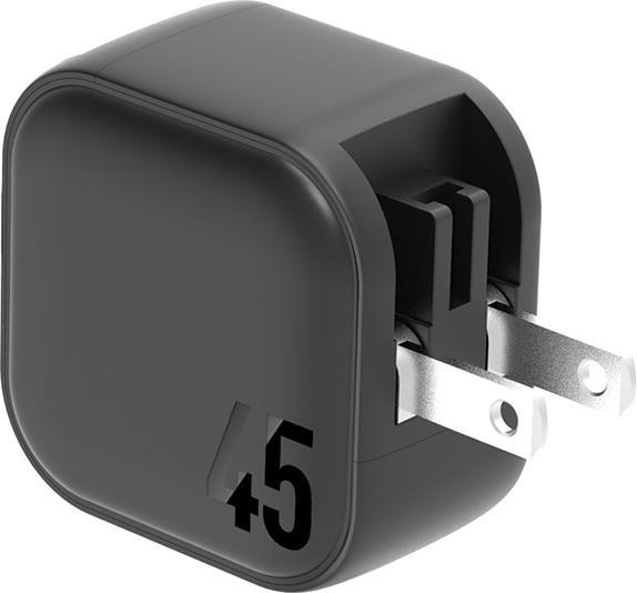 Actual product image Energea ład. siec. 2xUSB-C PD-PPS 45W 2C czarny/black US+EU Travelite GAN45 (45 W)