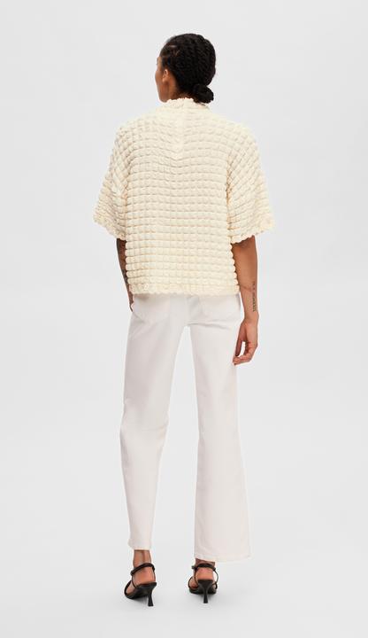Produktbild Selected Femme Struktur Oberteil mit kurzen Ärmeln (XL)